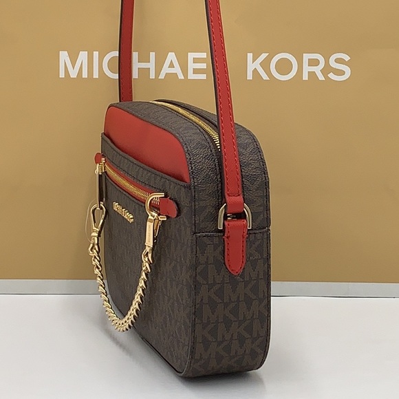 Michael Kors Jet Set Large Logo Crossbody Bag - Picture 5 of 16